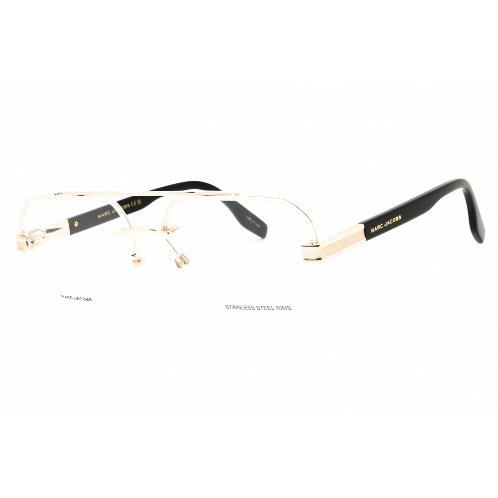 NWT Marc Jacobs MARC 714-0RHL 00 Gold Black Rectangle 60mm Eyeglasses